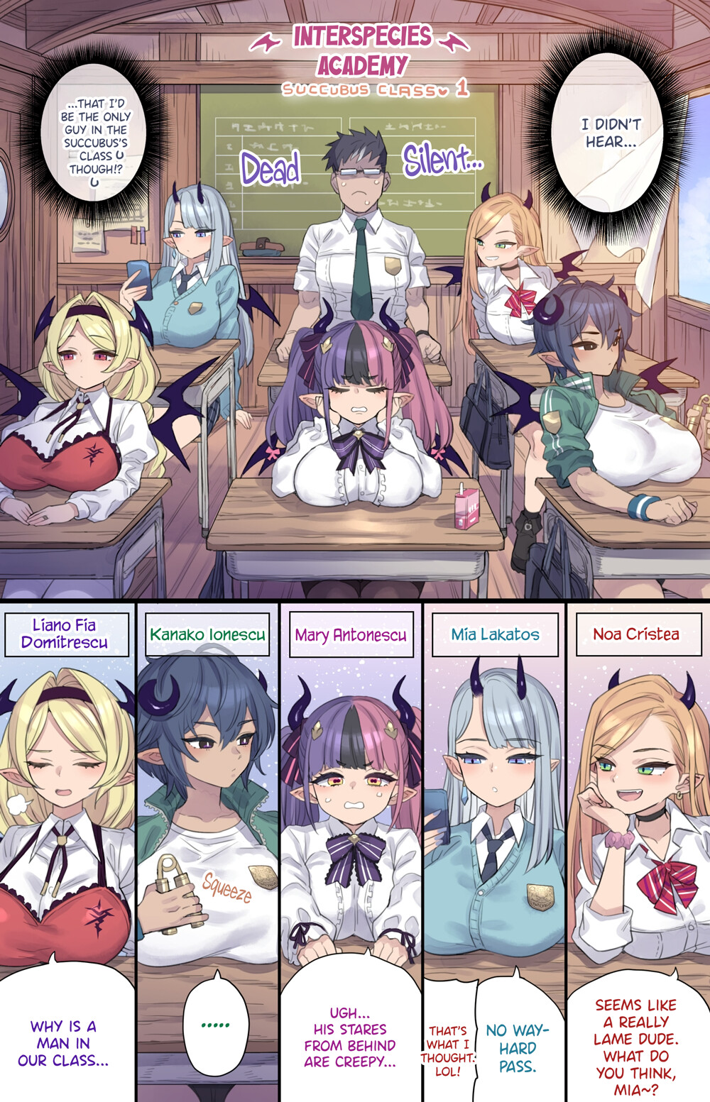 Hentai Manga Comic-Gyaru Succubus Instantly Falls For a Giant Dick-Read-2